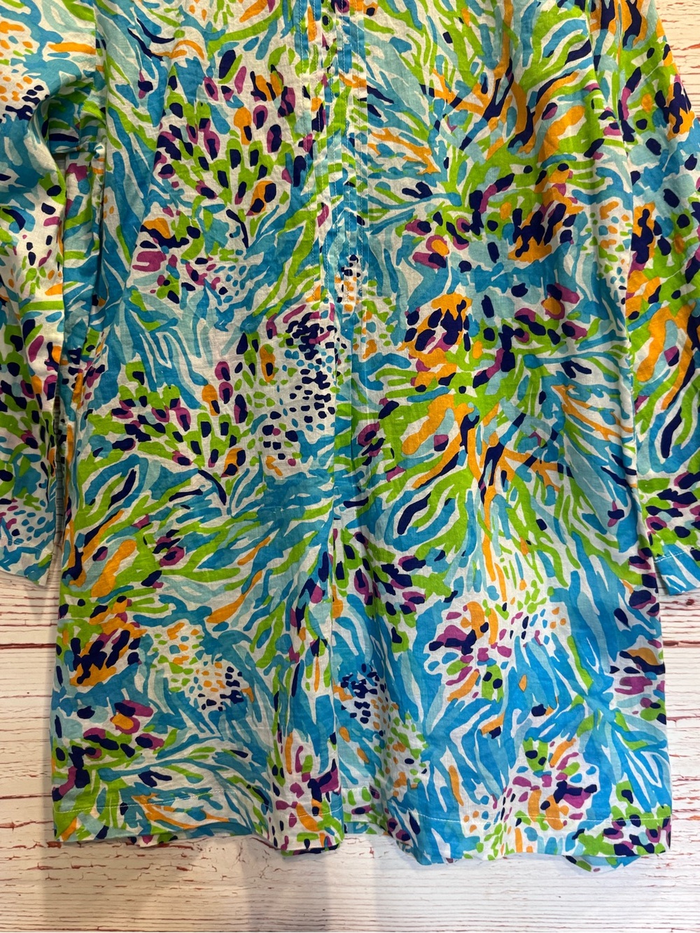 Lilly Pulitzer Sarasota Beaded Tunic Top in Resort White Sea Soirée Sz M - Picture 14 of 14